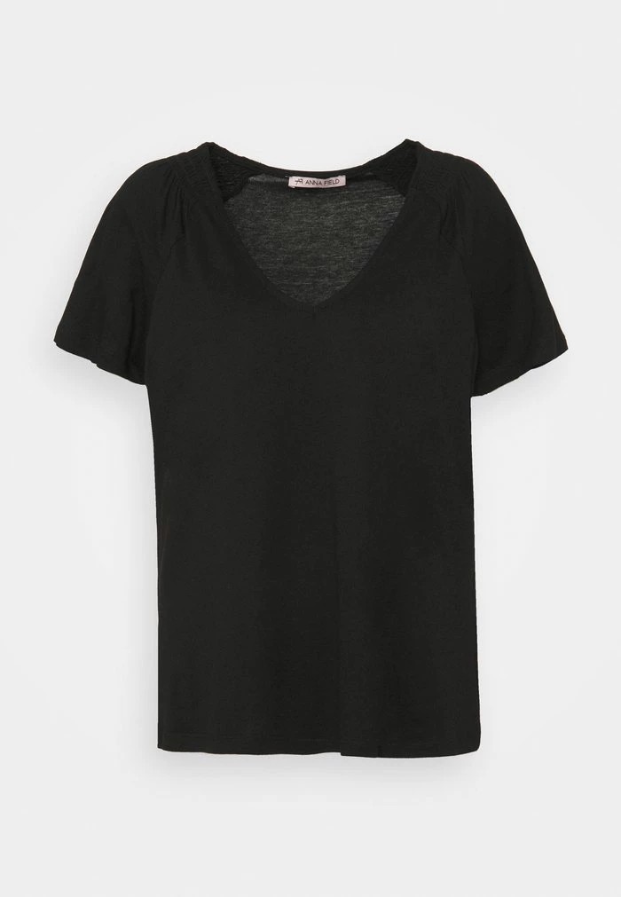 T-Shirt ANNA FIELD Anna Field Basic T-shirt Noir Femme | MHR-5947290